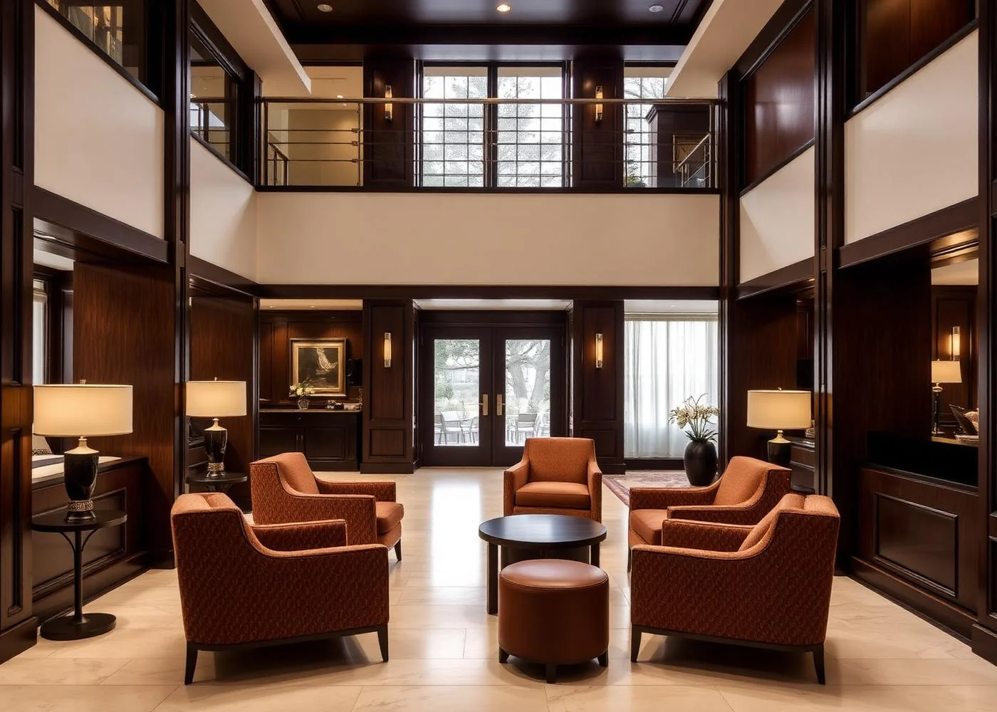 Boutique hotel lobby