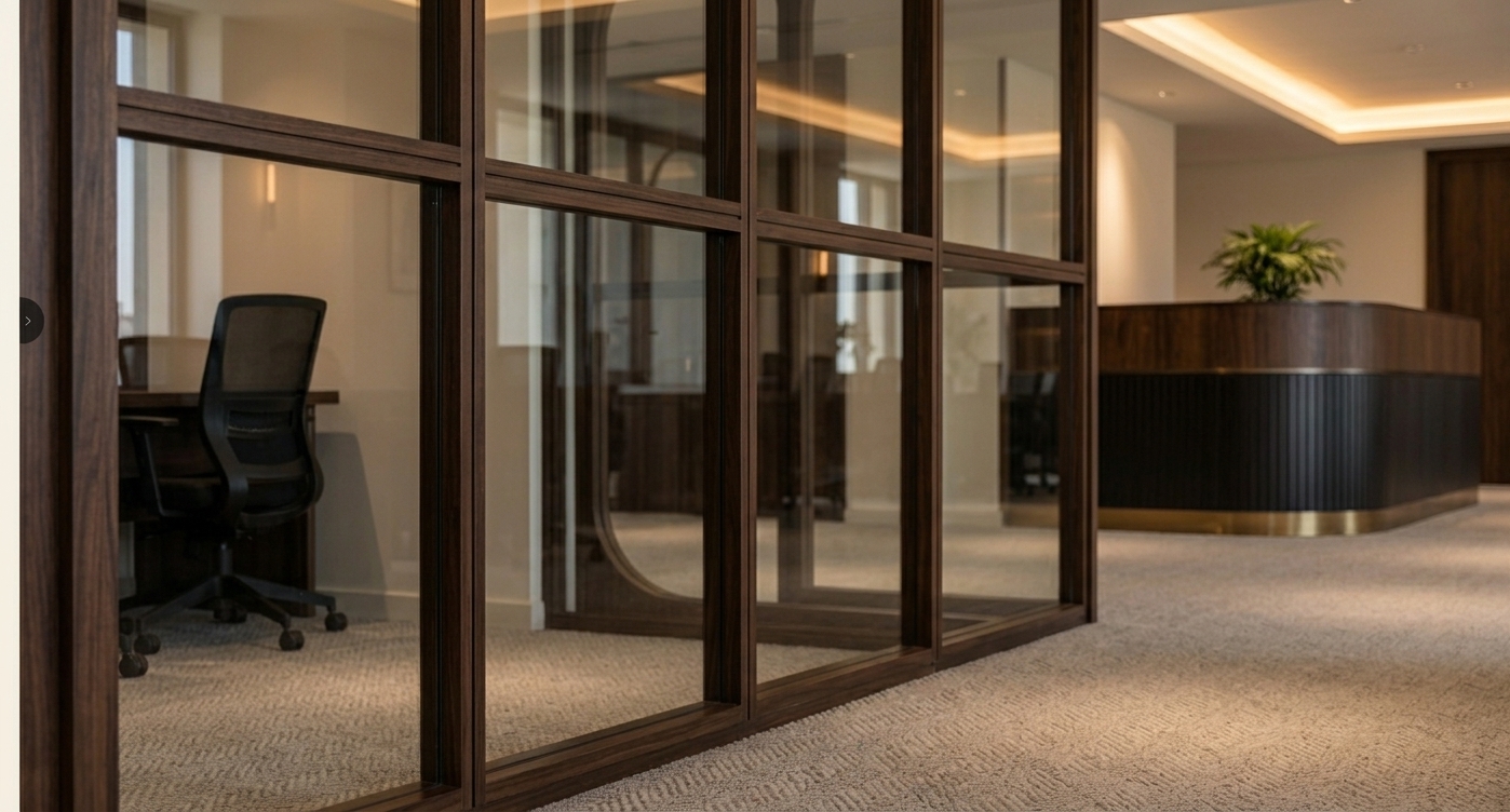 Glass meeting rooms
